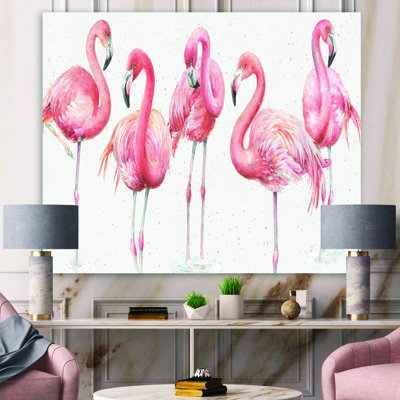 " Gracefully Pink Shabby Flamingo "