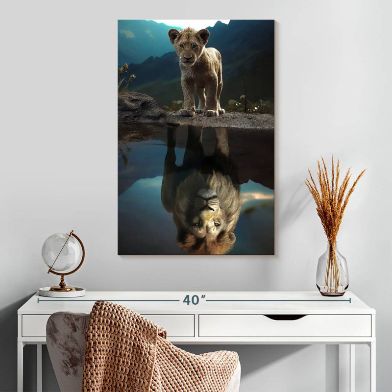 Brampt The Lion Reflection, 30" H x 20" W