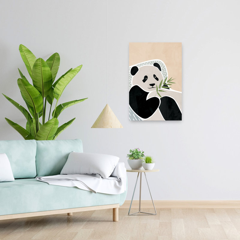 Art contemporain, art panda contemporain, H 24 po x l 16 po