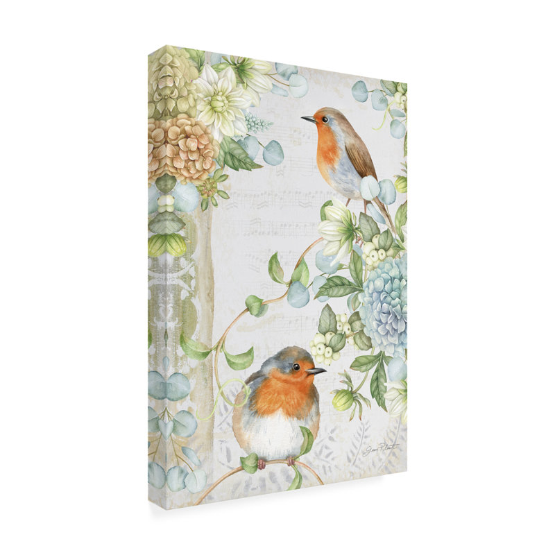 «Songbirds C on Canvas» par Jean Plout, H 19 po x l 12 po x P 2 po