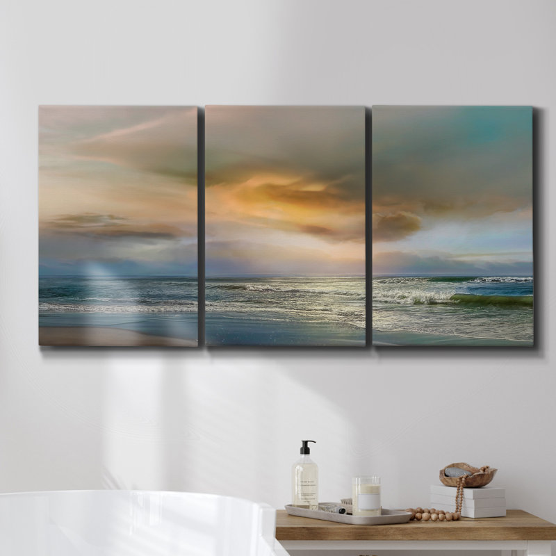 Astral Plane II sur toile, reproduction de 3 pièces, H 36 po x l 72 po x P 2 po
