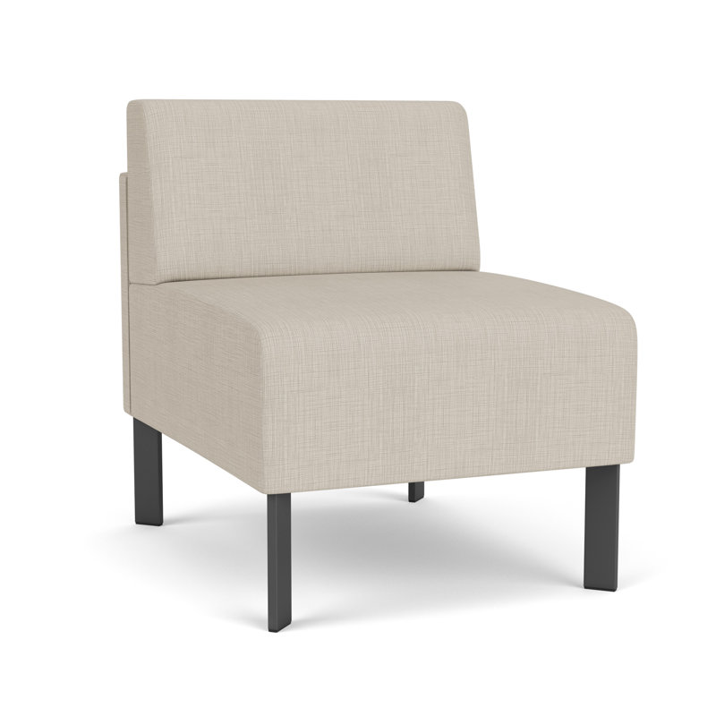 Chaise d'invité sans accoudoirs Luxe Lounge, Acier gris anthracite, Plot Line neutre