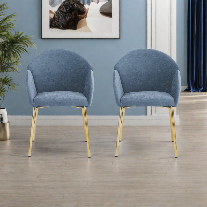 Chaise de salle à manger (ensemble de 2), Bleu