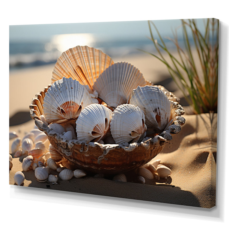 «Beach Photo Seashell Sonata I», reproduction sur toile, H 16 po x l 32 po x P 1 po