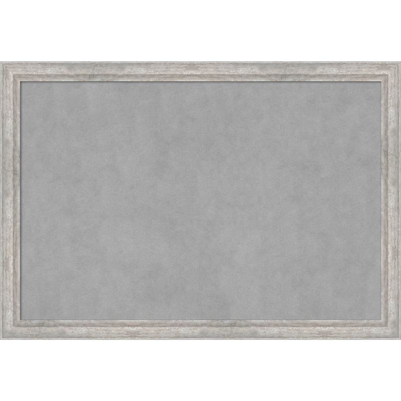 Tableau magnétique angulaire à cadre argenté, H 27 po x l 39 po