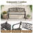 Ethanael Powder Coated Steel Outdoor Bench