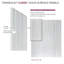 Ensemble de mur de douche à transition 6 pièces 60 po x 36 po x 84/12 po Transoli Lusso, gris glacier-116172922-116172924