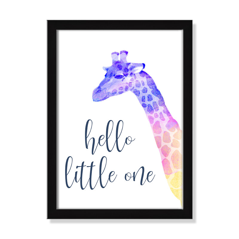 Hello Little One, art encadré, H 15 po x l 11 po x P 1,19 po, Cadre noir