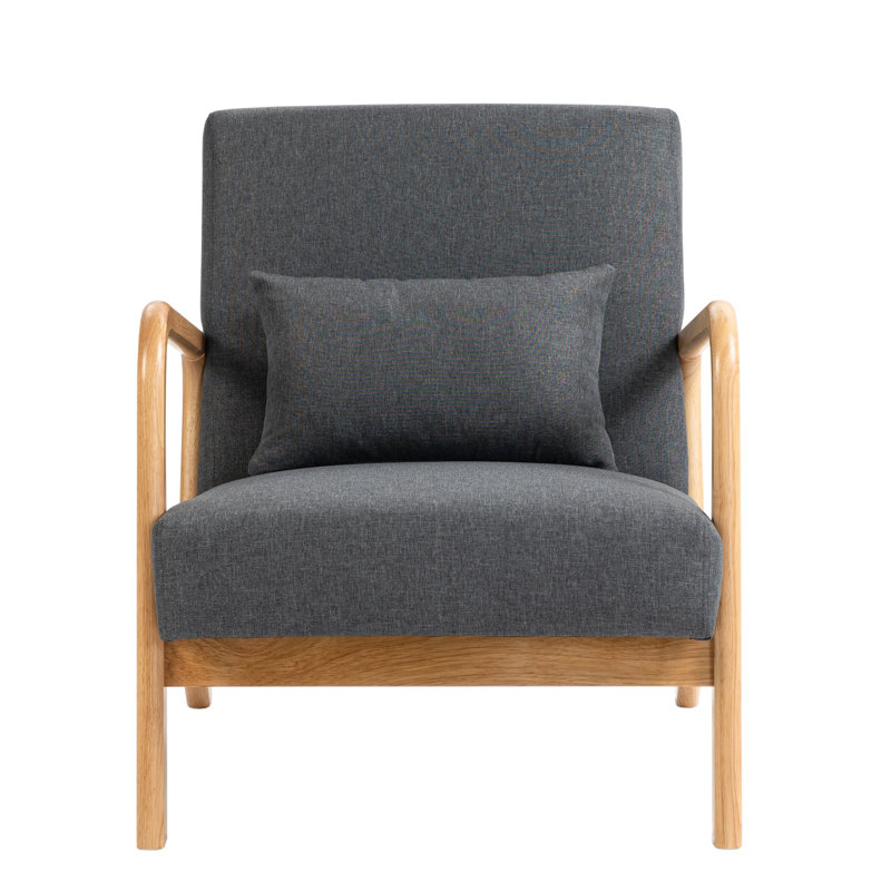 Jyrin 64.5Cm Wide Armchair, Navy/Grey Polyester Blend