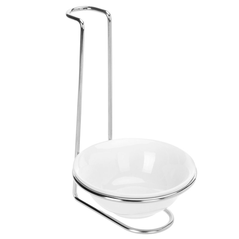 Stainless Steel and Ceramic / Porcelain Spoon Rest