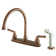 Kingston Brass Magellan Two-Handle 4-Hole 8" Centerset Kitchen Faucet with Side Sprayer
