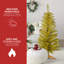 Arbre de Noël artificiel doré 4 pi avec 50 lumières ul et support pour petit espace