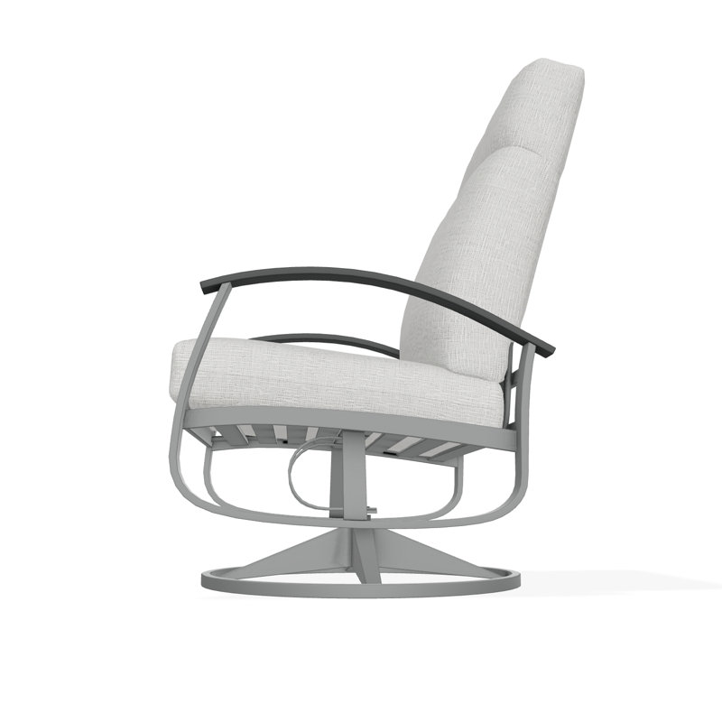 Belle Isle Outdoor Lounge Chair, Graphite, Grasscloth Cloud
