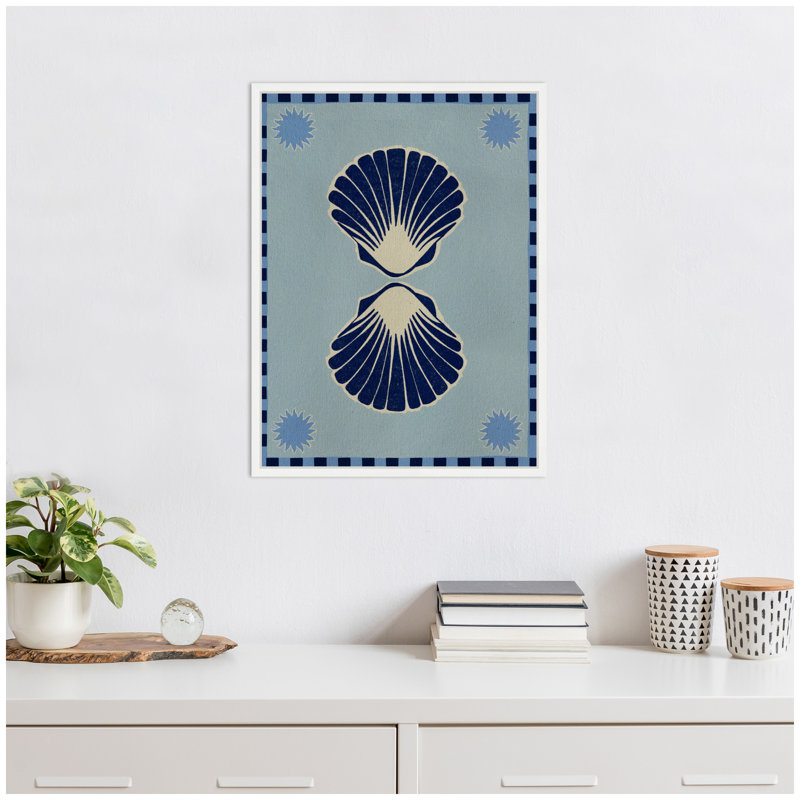 «Lush Duo 3 Seashells» par Shatha Al Dafai, reproduction d'art sur toile encadrée