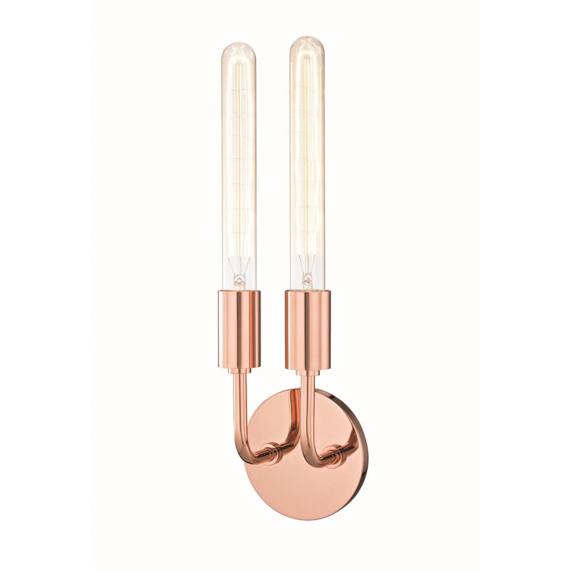 Madisson Armed Sconce, Polished Copper