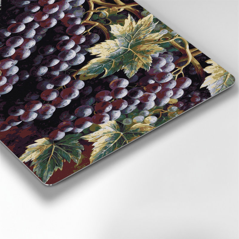 «Farm Grape Cluster», art mural en métal noir, H 11 po x l 14 po