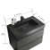 Wall-Mounted Single Bathroom Vanity with Quartz Top with Overflow