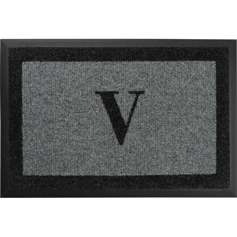 Tapis d'extérieur antidérapant Asai, Gris, V, l 36 po x L 60 po