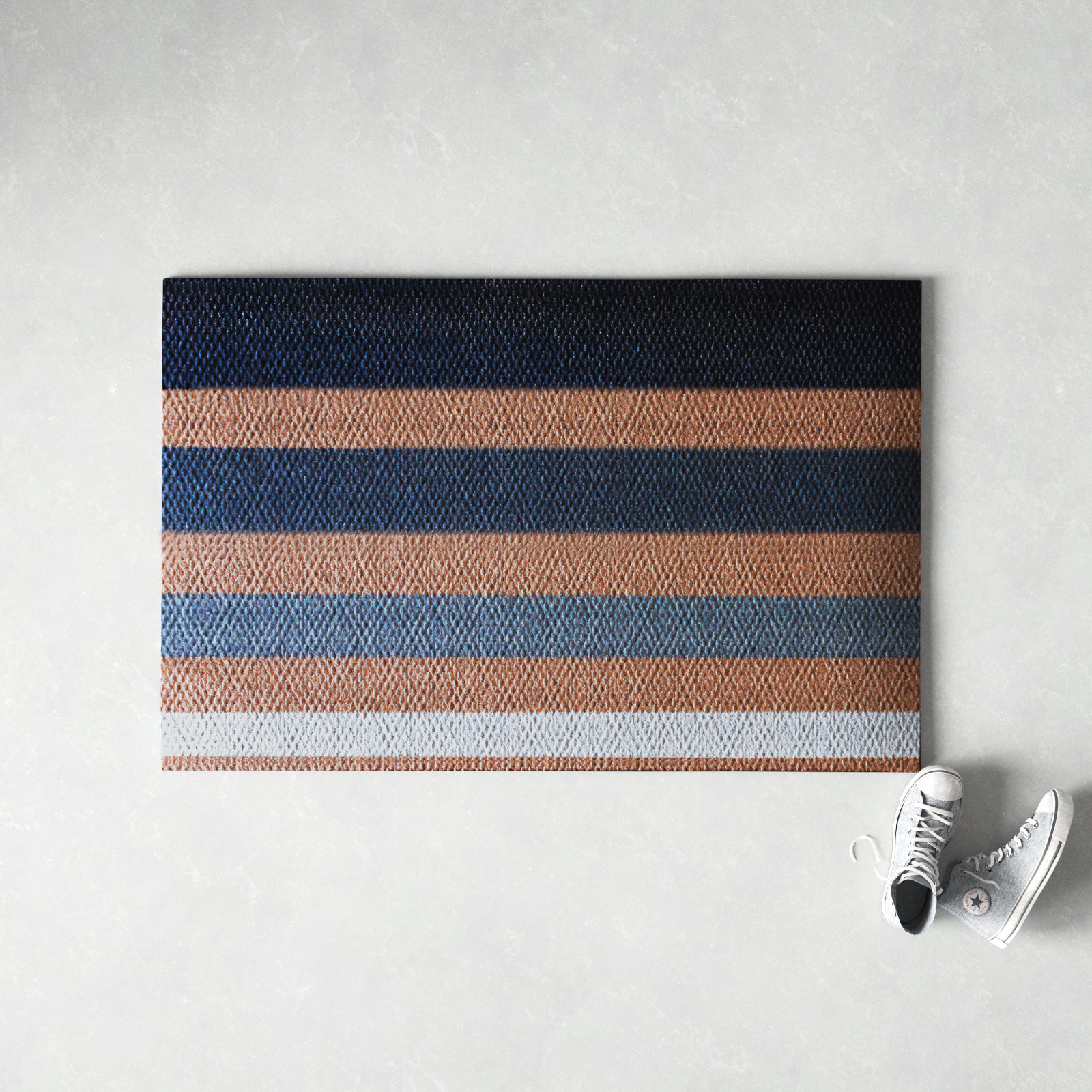 Neighburly Non-Slip Striped Doormat