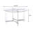 47-inch Round Glass Top Acrylic Dining Table Chrome