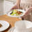 White embossed mesh pattern stoneware dinnerware set, 16 pieces, suitable for four people.