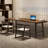 Walnut Rectangular Solid Wood desk-1092241187