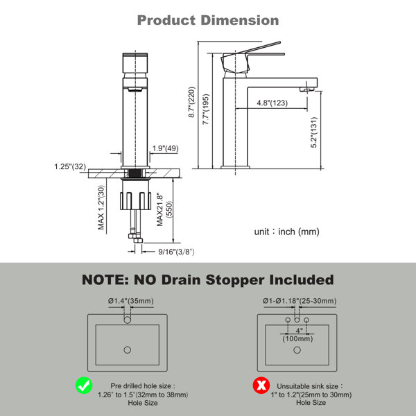 Product Dimensions