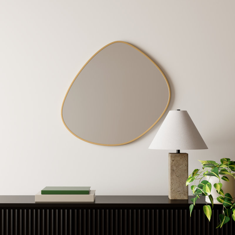 Eastie Metal Mirror, 29" x 28", Gold