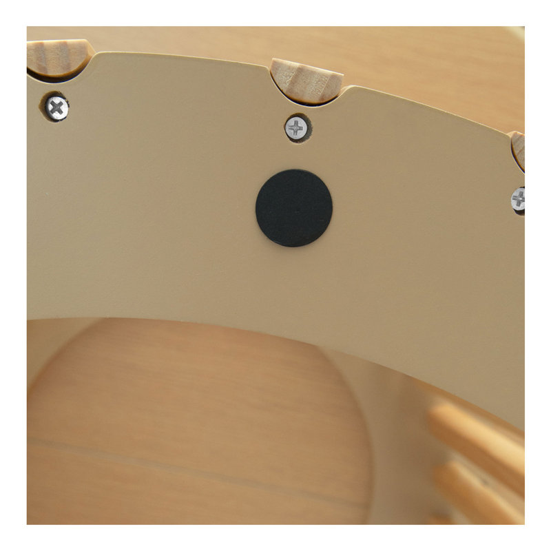 Table basse ronde, moulure en grille, convient à la chambre à coucher, au salon, au balcon, Chêne