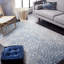 Tapis abstrait gris / bleu Gupton-1474885470