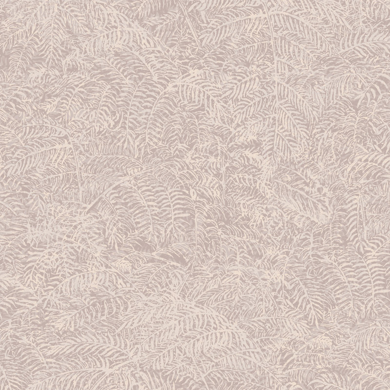 Papier peint texture fougère, Rose