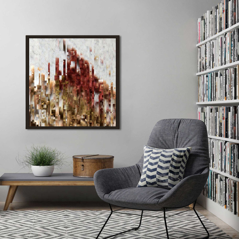 «Philippins 4: 7 The Peace Of God» par Mark Lawrence - reproduction, H 39,5 po x l 39,5 po x P 2 po, Cadre flottant espresso