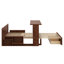Grand lit de jour avec bureau amovible, structure de lit de jour en bois avec tiroirs de rangement et table d'appoint hydraulique-1923381383-1923381380