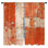 Rideaux de fenêtre abstraits orange beiges abstraits transparents et obscurcissants - 2 panneaux