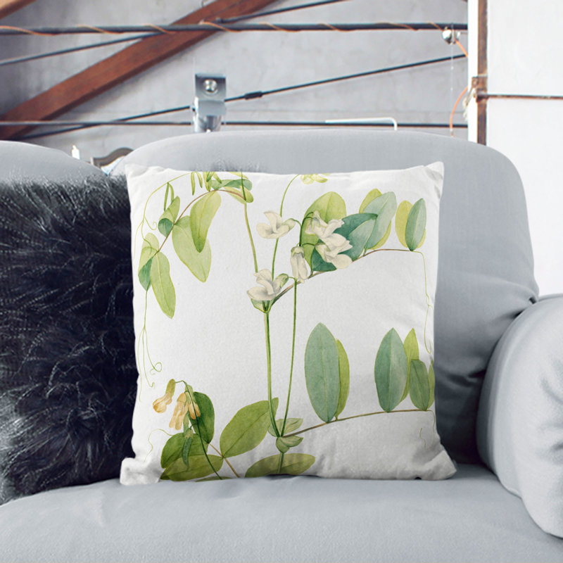 White Pea Scatter Cushion, 55cm H x 55cm W x 20cm D, Stone