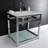 Kingston Brass Quadras 31-Inch Ceramic Console Sink with Steel Base and Glass Shelf-49619354-49610574