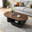 Oval Coffee Table with Storage Drawer-130041682