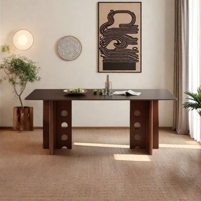 French-Style Rectangular Marble Dining Table