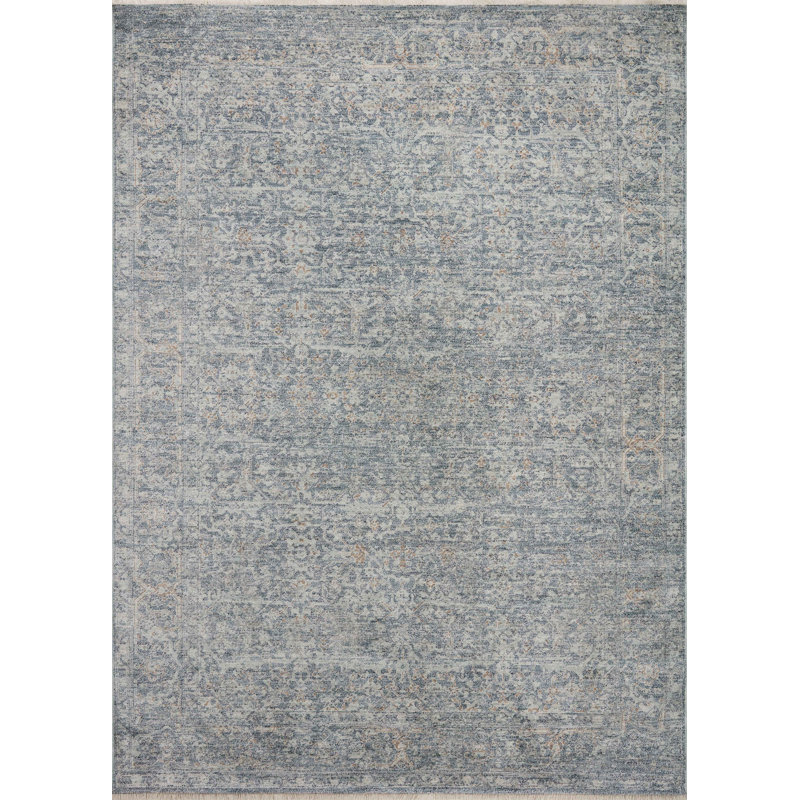 Angela Rose x Loloi Blake Denim / Taupe Area Rug, Rectangle 11'6" x 15'7"