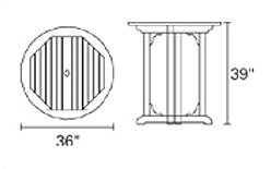 Essex Outdoor Round Teak Bar Table