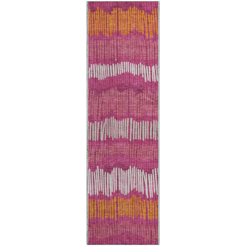 Premium Machine Washable Prisco Blush Rug, Runner 2'3" x 7'6"