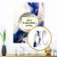 Fadil bleu et or Splash Paint IV - miroir décoratif spirales abstraites, miroir mural bleu, impression d'art en métal-1469425234