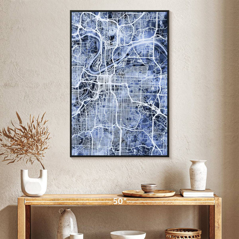 Kansas City Missouri City Vanzant III, Cadre flottant noir, 27 po x 40 po