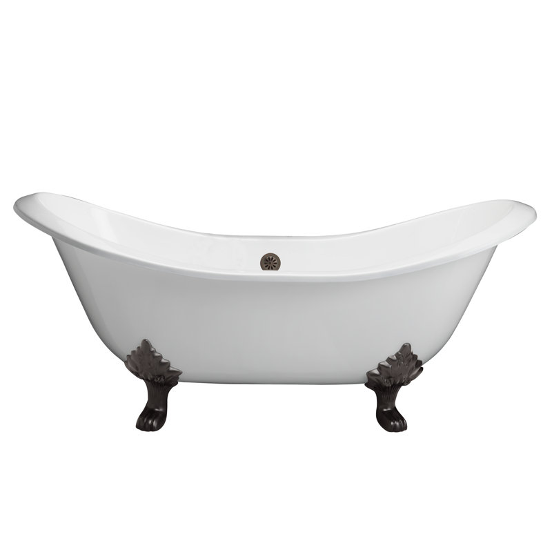 Marshall 71'' x 30.5'' Soaking Cast Iron Bathtub, Oil Rubbed Bronze