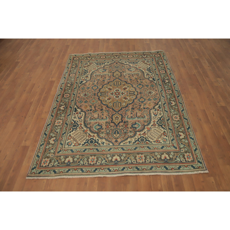 Tapis traditionnel géométrique rétro 5 x 7