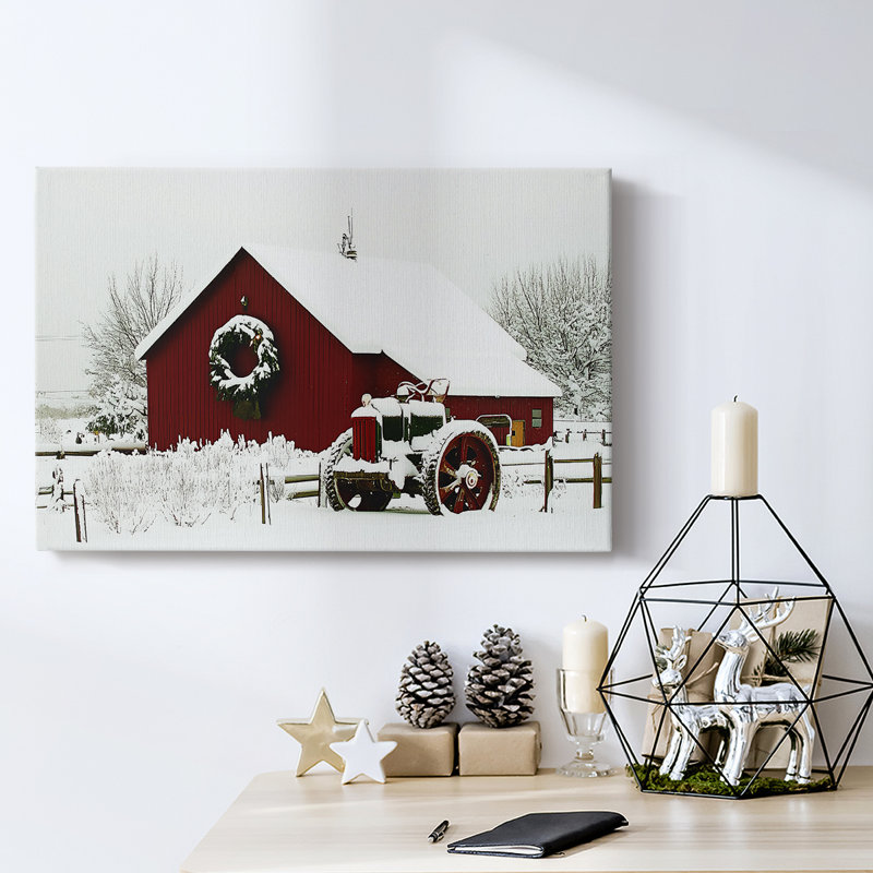 Christmas Holiday Arts - Toile tendue avec châssis XMA171437, H 12 po x l 18 po