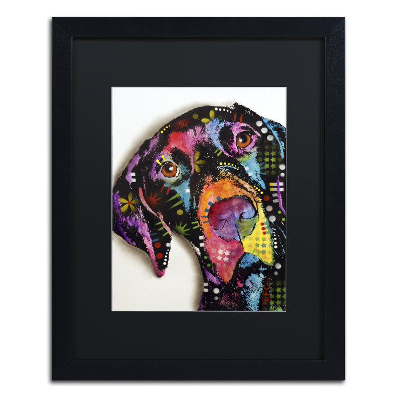 « pointer », impression encadrée sur toile, H 20 po x l 16 po x P 0,5 po
