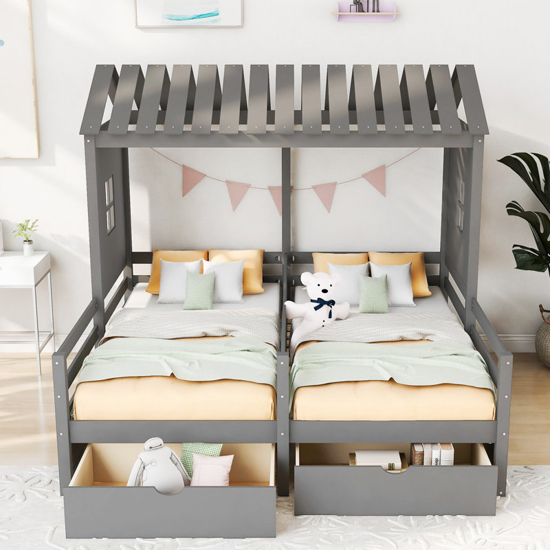 Lit plateforme 69,03 po Fordland, gris