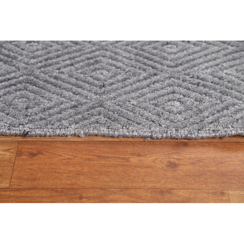 Tapis treillis en laine Gabbeh noué à la main 8 x 10