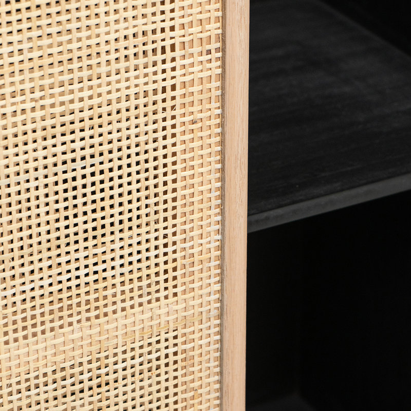 Sanni Accent Cabinet, Black/Natural